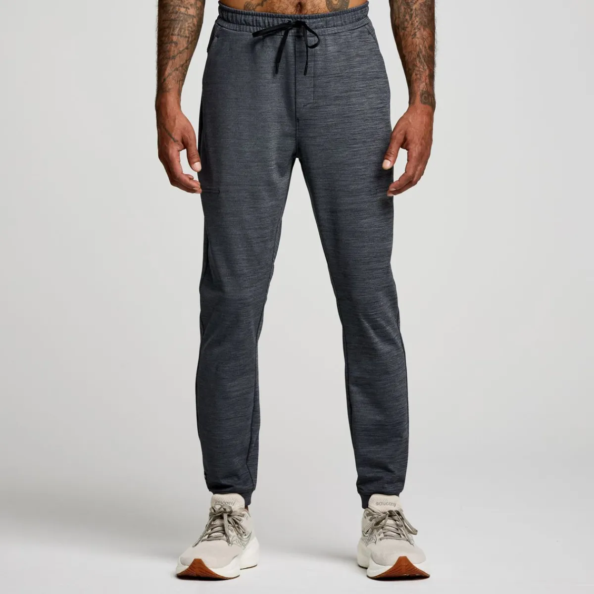 saucony Mallas Y Shorts|Hombre Solstice Jogger Black Heather