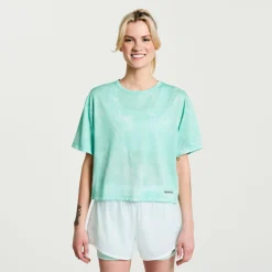 saucony Camisetas|Mujer Elevate Short Sleeve Atmos Tie-Dye Print