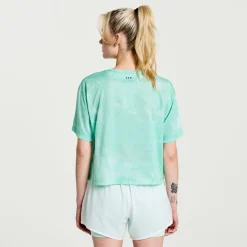 saucony Camisetas|Mujer Elevate Short Sleeve Atmos Tie-Dye Print