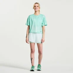 saucony Camisetas|Mujer Elevate Short Sleeve Atmos Tie-Dye Print